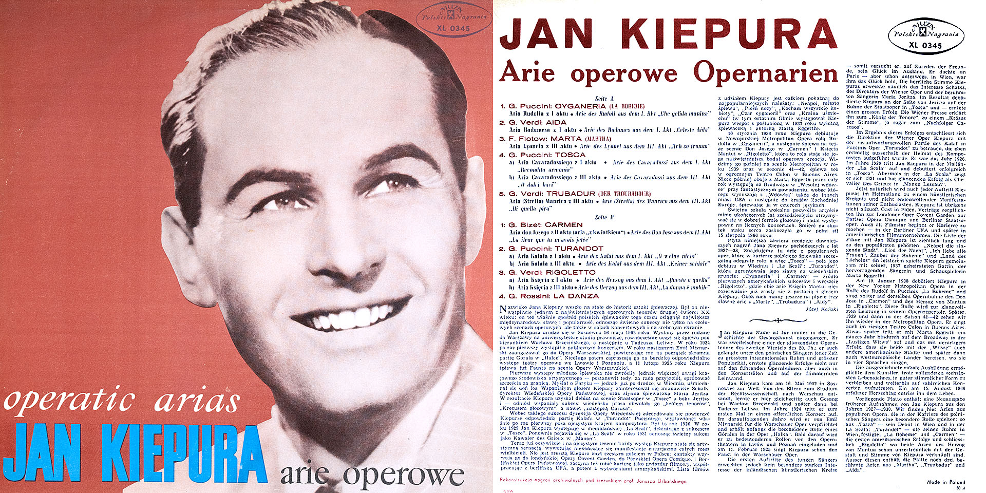 operatic arias - arie operowe - Jan Kiepura